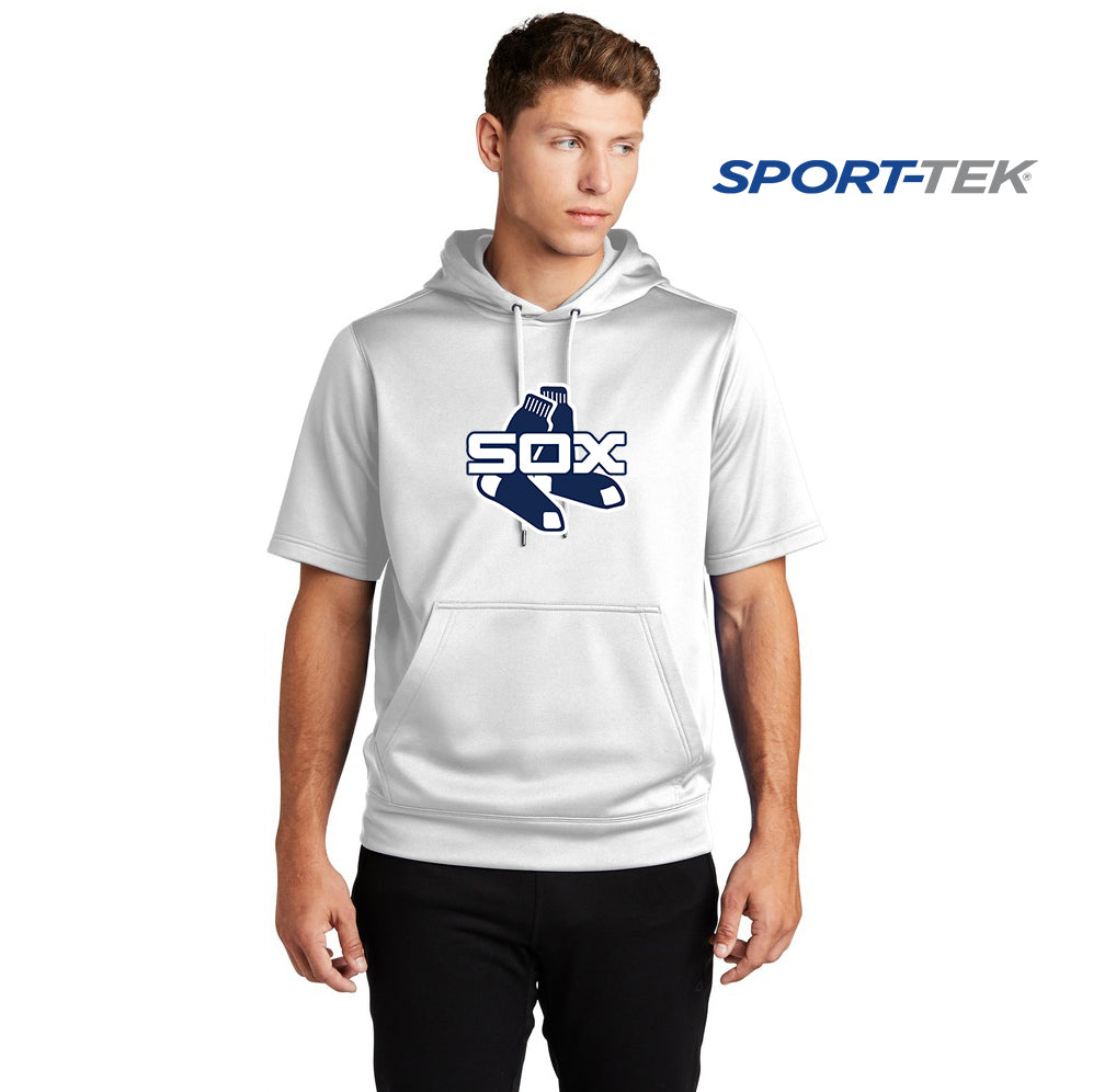 Sport-Tek Sport-Wick Fleece Short Sleeve Hooded Pullover - Blue Sox