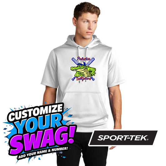 Sport-Tek Sport-Wick Fleece Short Sleeve Hooded Pullover ST251 -Palatka TailGators Baseball