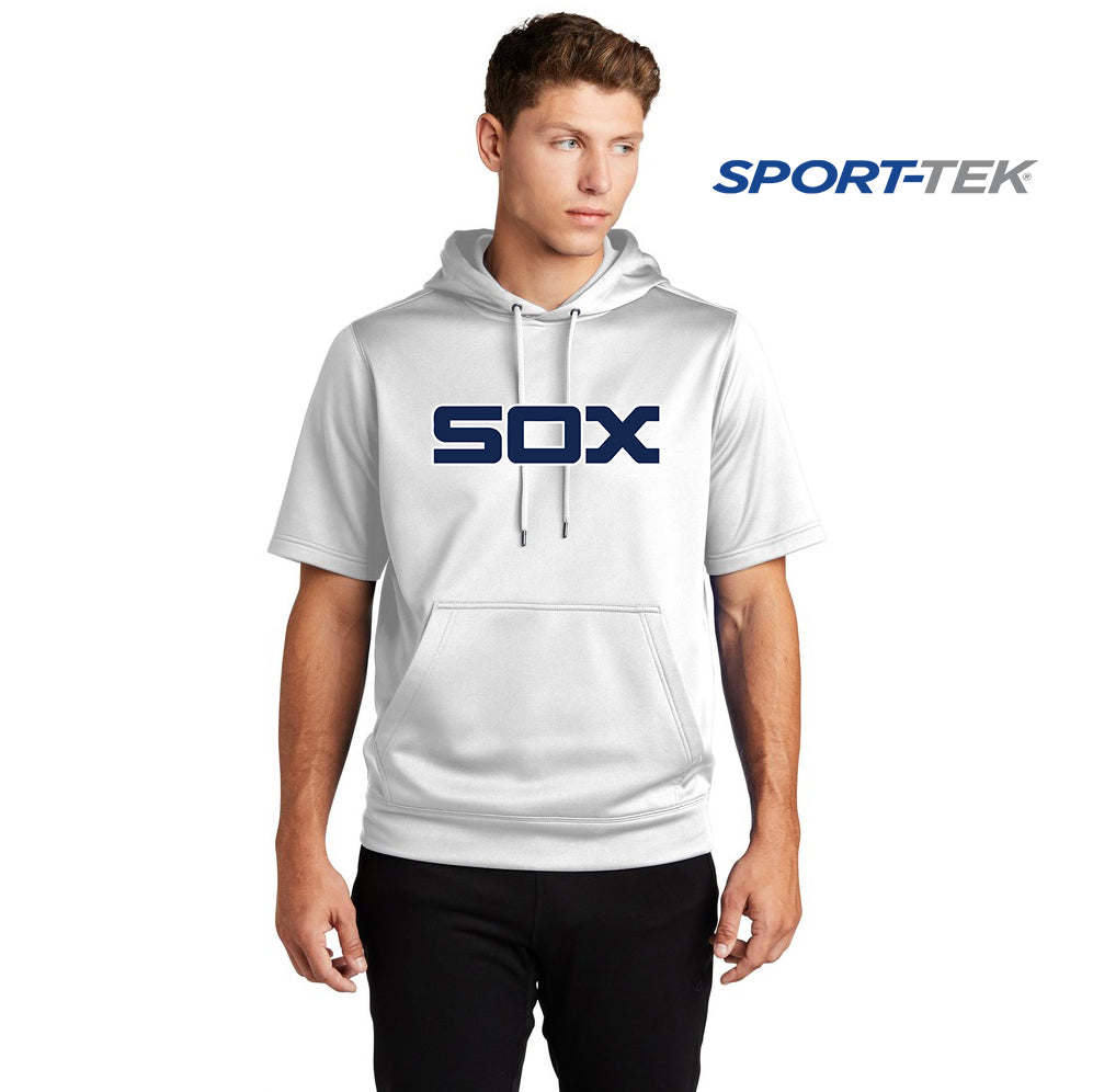 Sport-Tek Sport-Wick Fleece Short Sleeve Hooded Pullover - Blue Sox