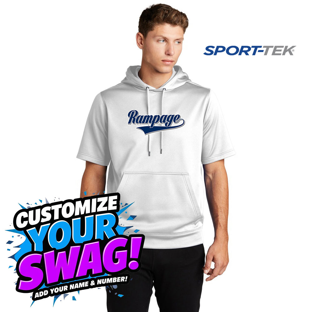 Sport-Tek Sport-Wick Fleece Short Sleeve Hooded Pullover - Mississippi Rampage