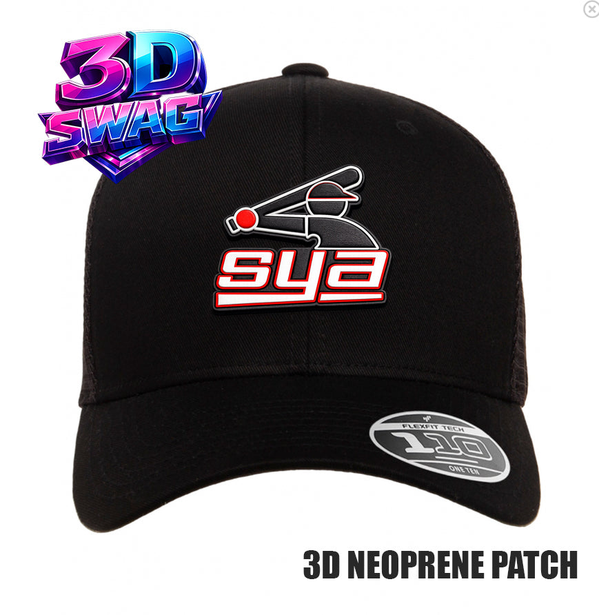 SYA - 3D PATCH TEAM HATS - Flexfit 110M Mesh Hat