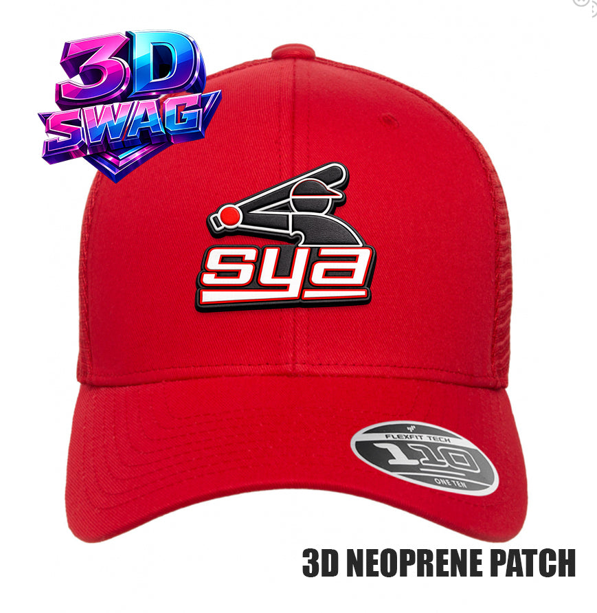 SYA - 3D PATCH TEAM HATS - Flexfit 110M Mesh Hat
