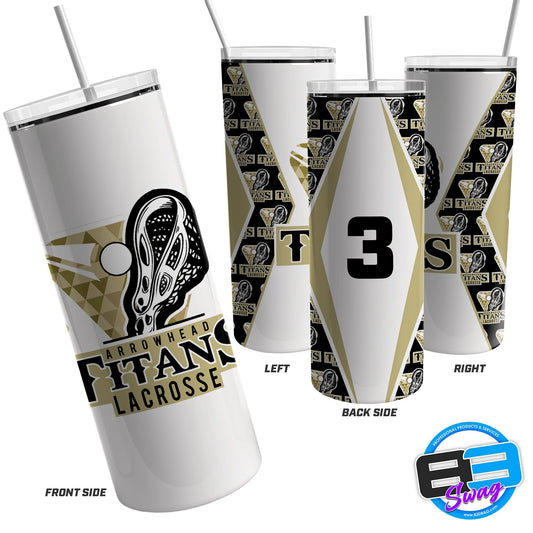 20oz & 30oz Skinny Tumbler - Titans Lacrosse - 83Swag