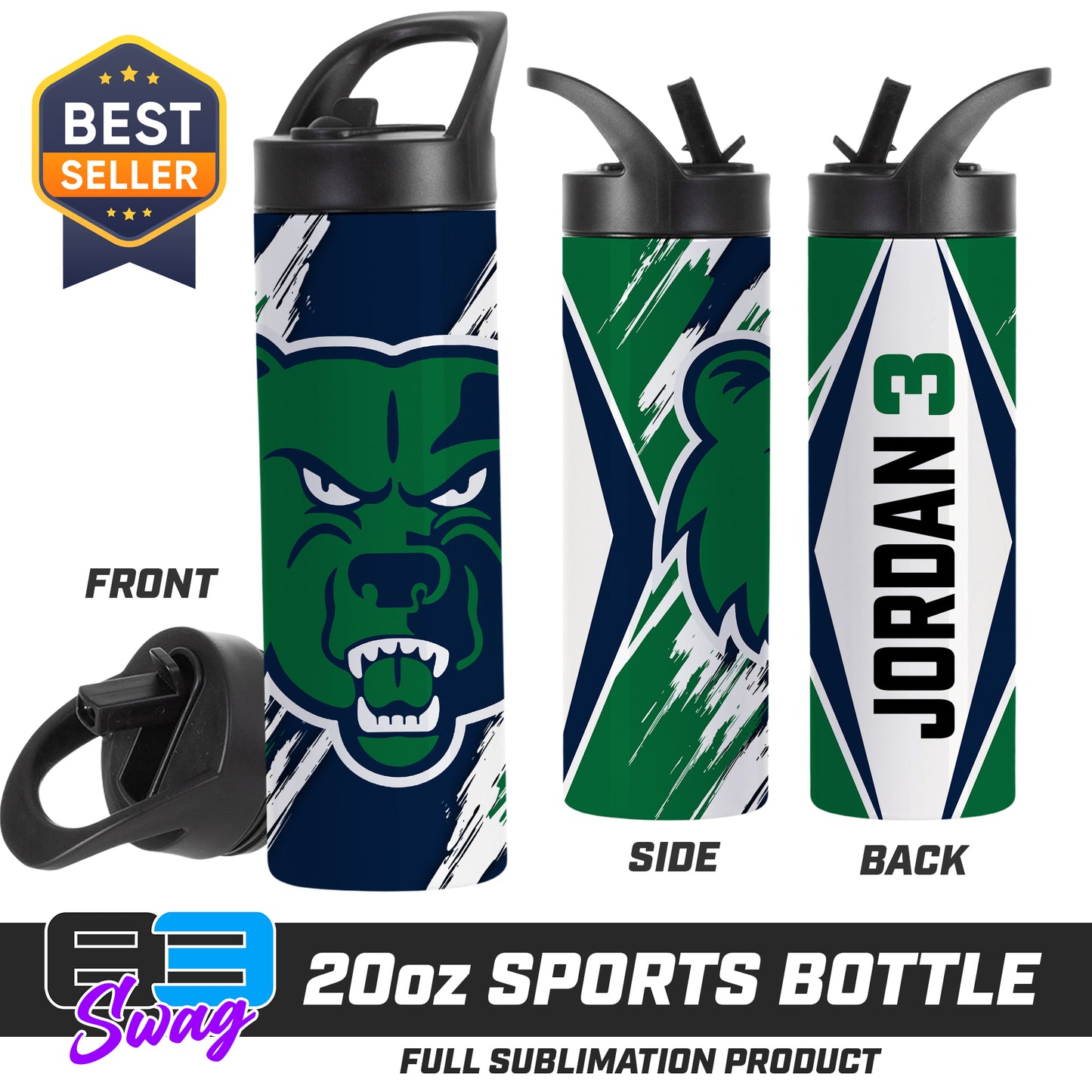 20oz Sports Tumbler - Creekview Grizzlies