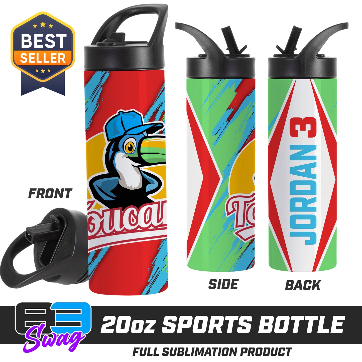 20oz Sports Tumbler - Toucans Baseball LV