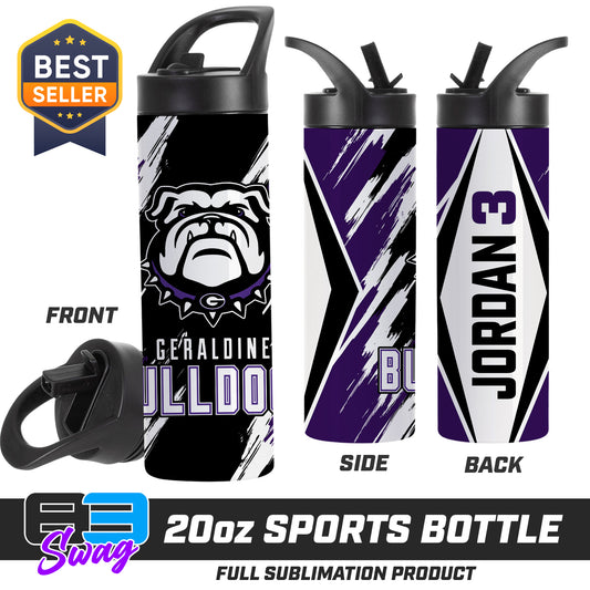 20oz Sports Tumbler - Geraldine Bulldogs Football