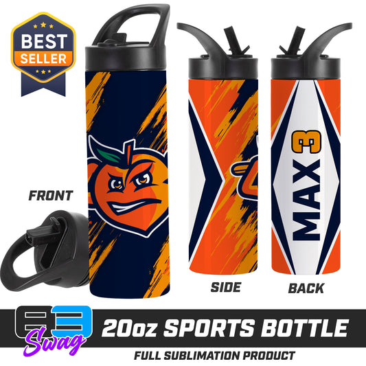 20oz Sports Tumbler - Peach Clobbers Baseball