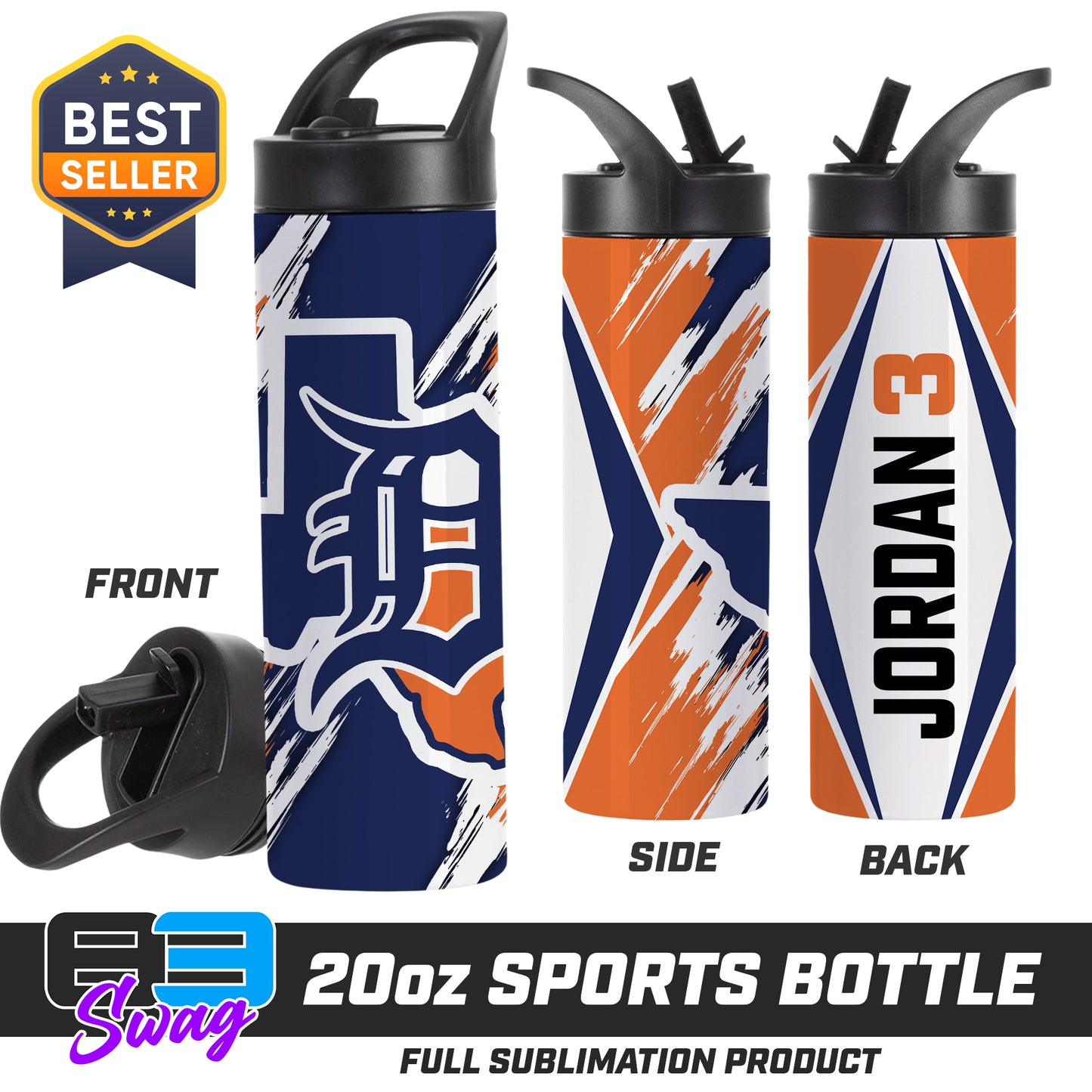 20oz Sports Tumbler - Dallas Tigers Baseball