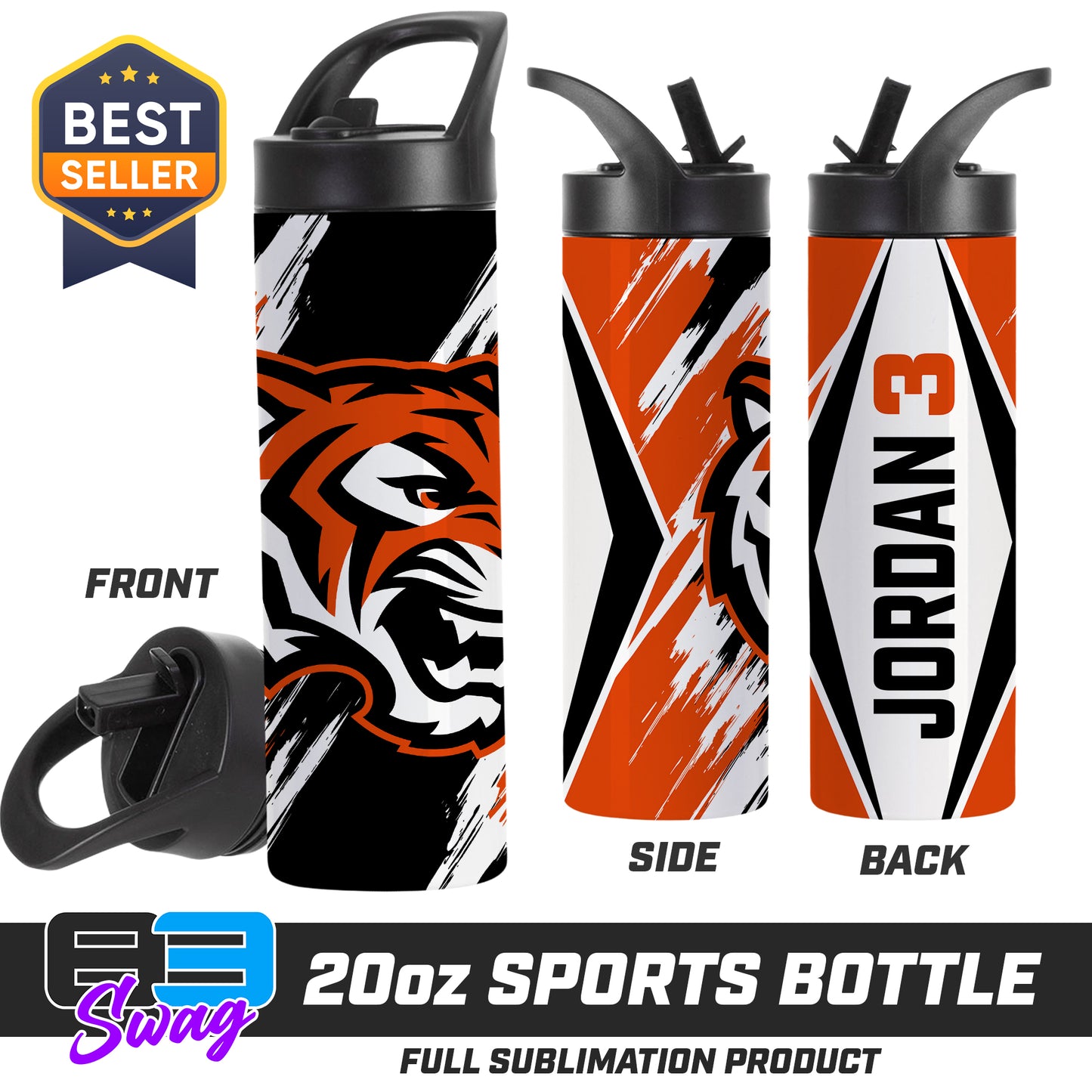 20oz Sports Tumbler - Winter Park Tigers