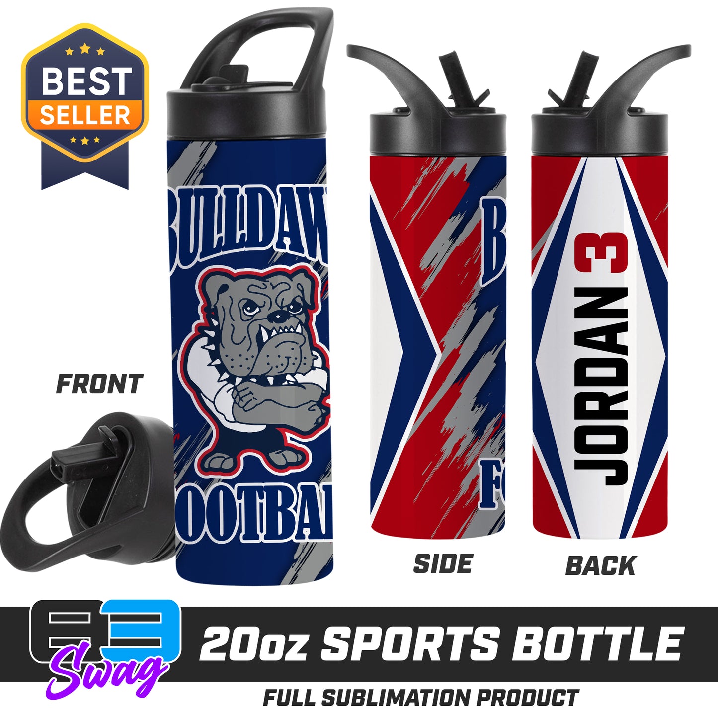 20oz Sports Tumbler - St. Denis Bulldawgs