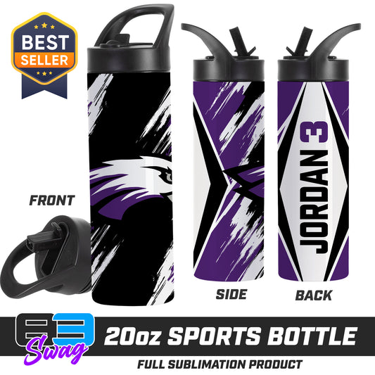 20oz Sports Tumbler - Bellmawr Purple Eagles