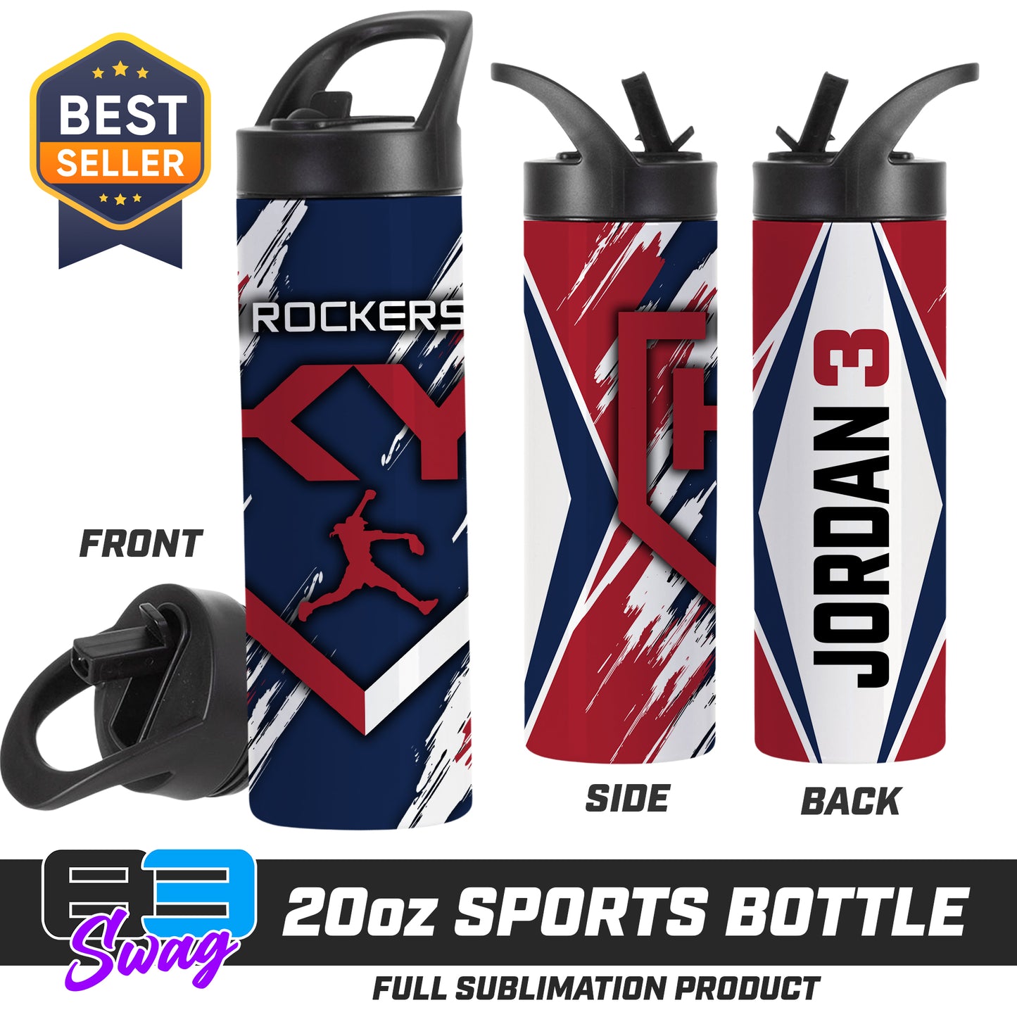 20oz Sports Tumbler - KY Rockers Softball