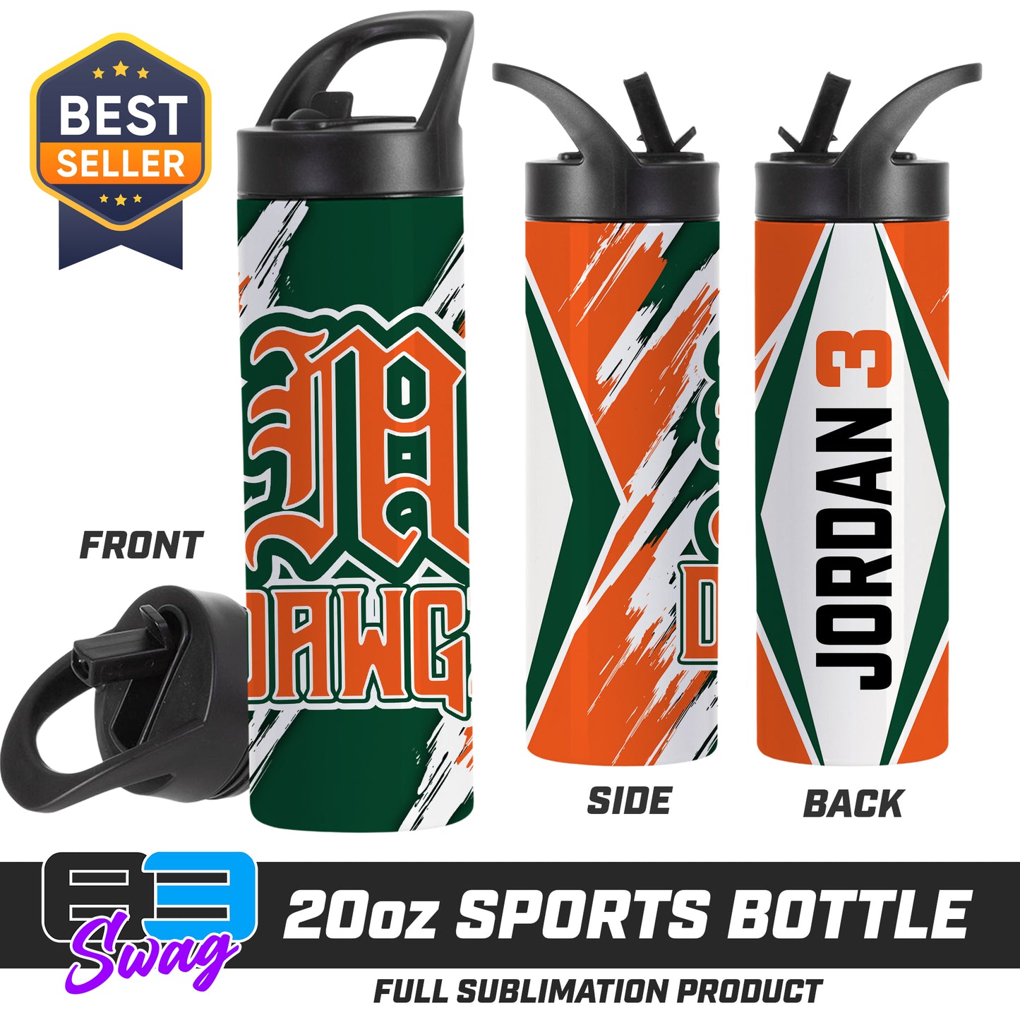 20oz Sports Tumbler - Miami Metro Dawgz