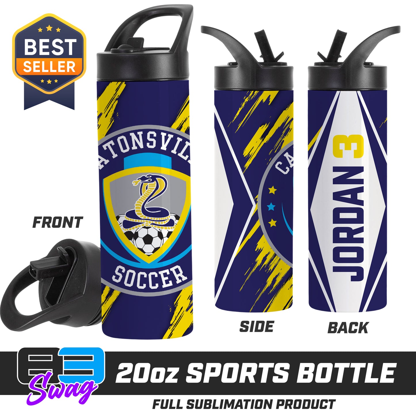 20oz Sports Tumbler - Catonsville Cobras Soccer