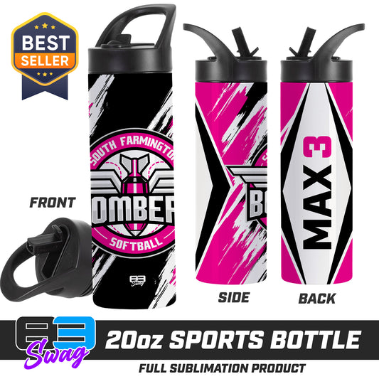 20oz Sports Tumbler - South Farmington Bombers Softball