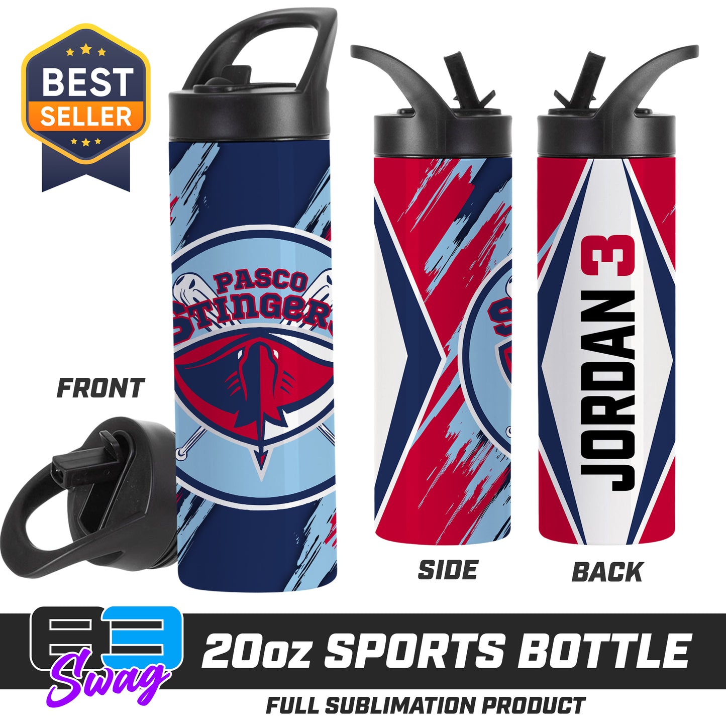 20oz Sports Tumbler - Pasco Stingers Baseball