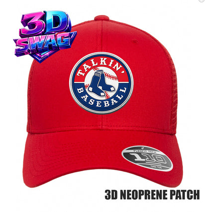 TALKIN BASEBALL - 3D PATCH TEAM HATS - Flexfit 110M Mesh Hat