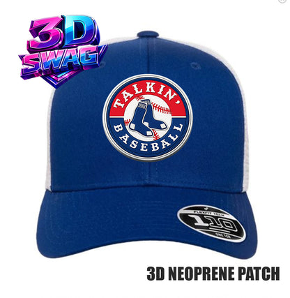 TALKIN BASEBALL - 3D PATCH TEAM HATS - Flexfit 110M Mesh Hat