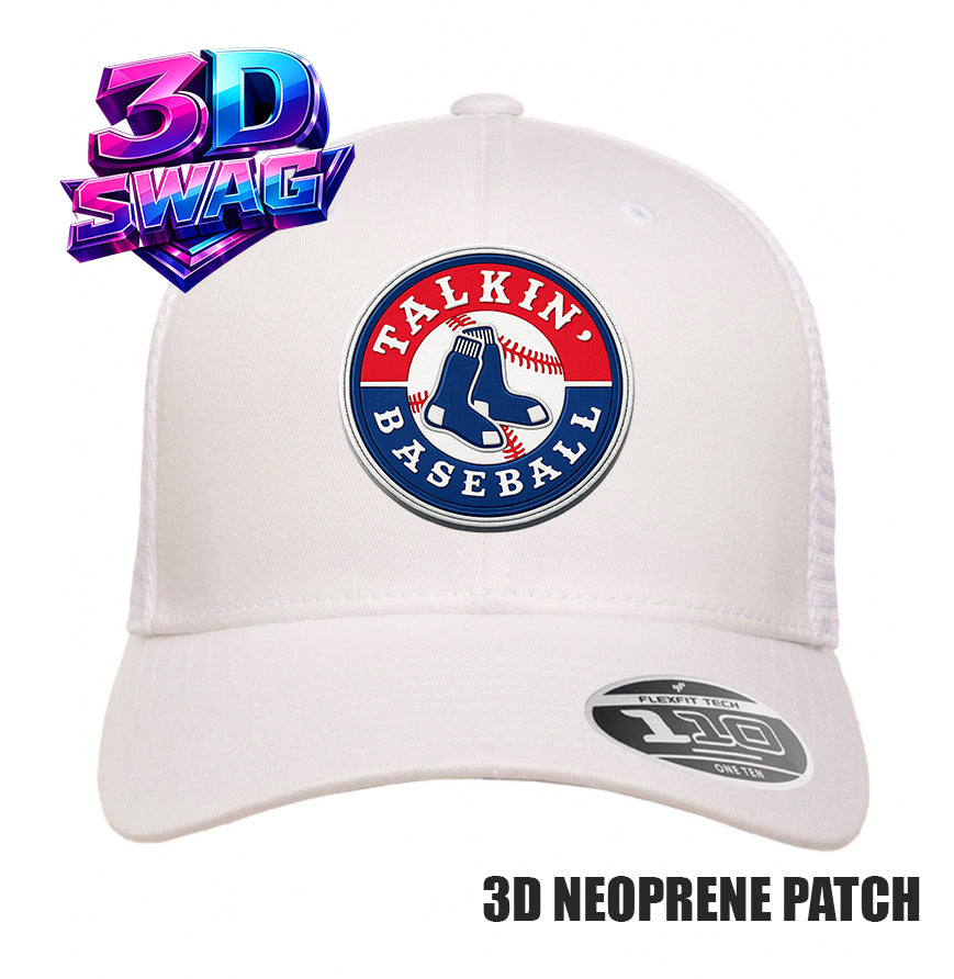 TALKIN BASEBALL - 3D PATCH TEAM HATS - Flexfit 110M Mesh Hat