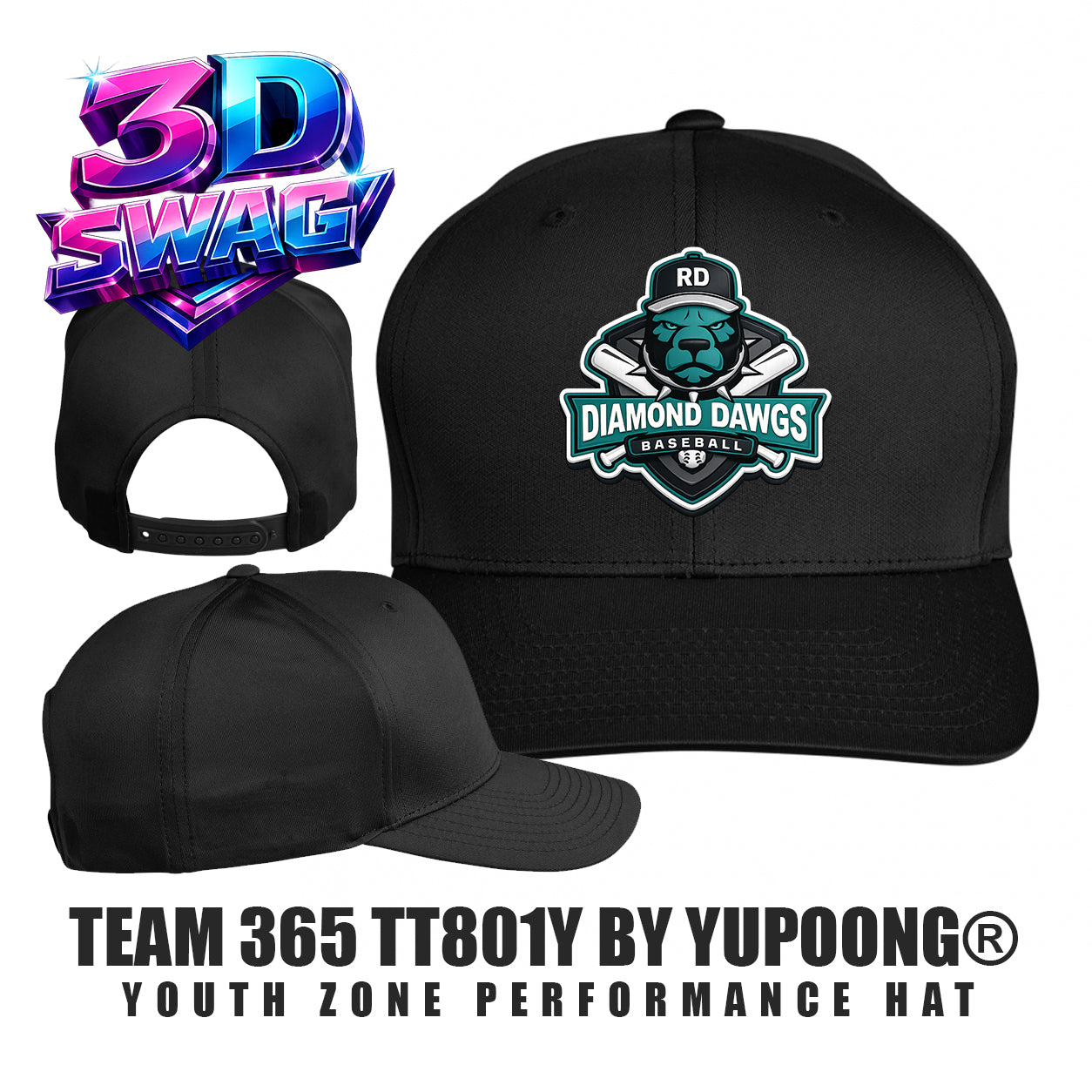 DIAMOND DAWGS - Team 365 TT801Y Youth Yupoong® Zone Performance Cap