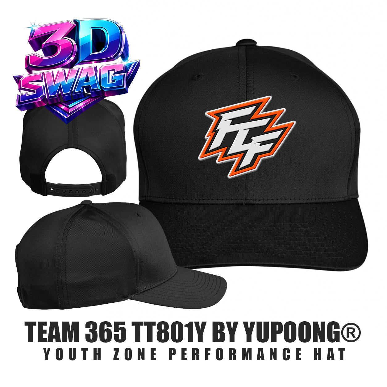 FCF Flight Baseball - Team 365 TT801Y Youth Yupoong® Zone Performance Cap