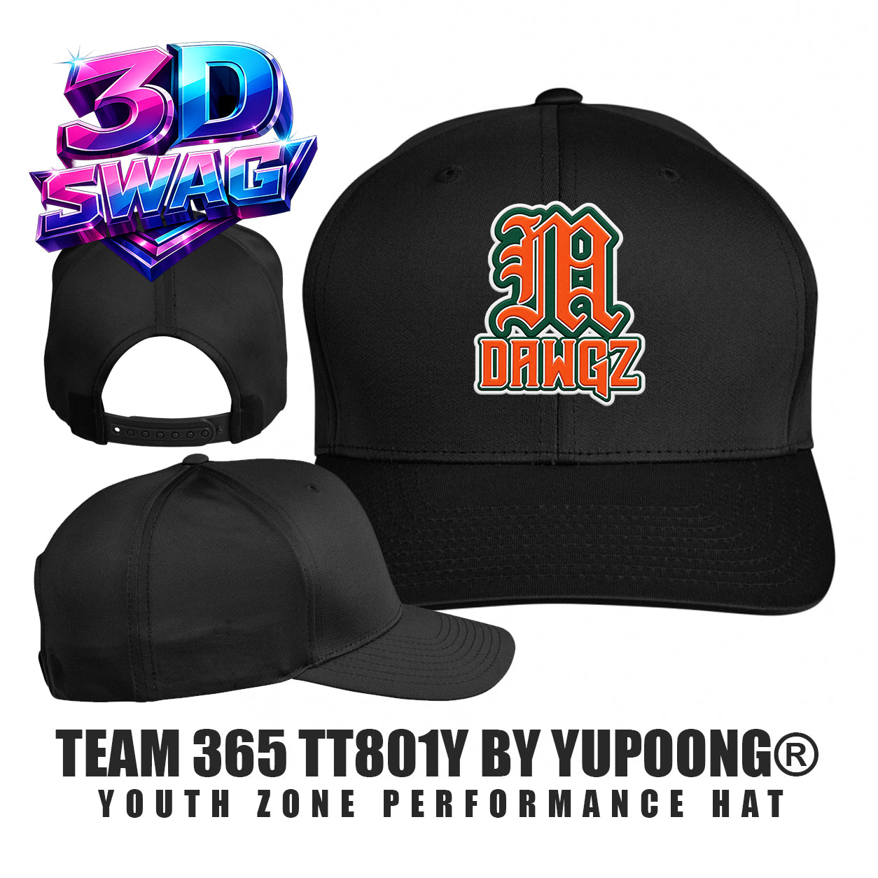Miami Metro Dawgz - Team 365 TT801Y Youth Yupoong® Zone Performance Cap