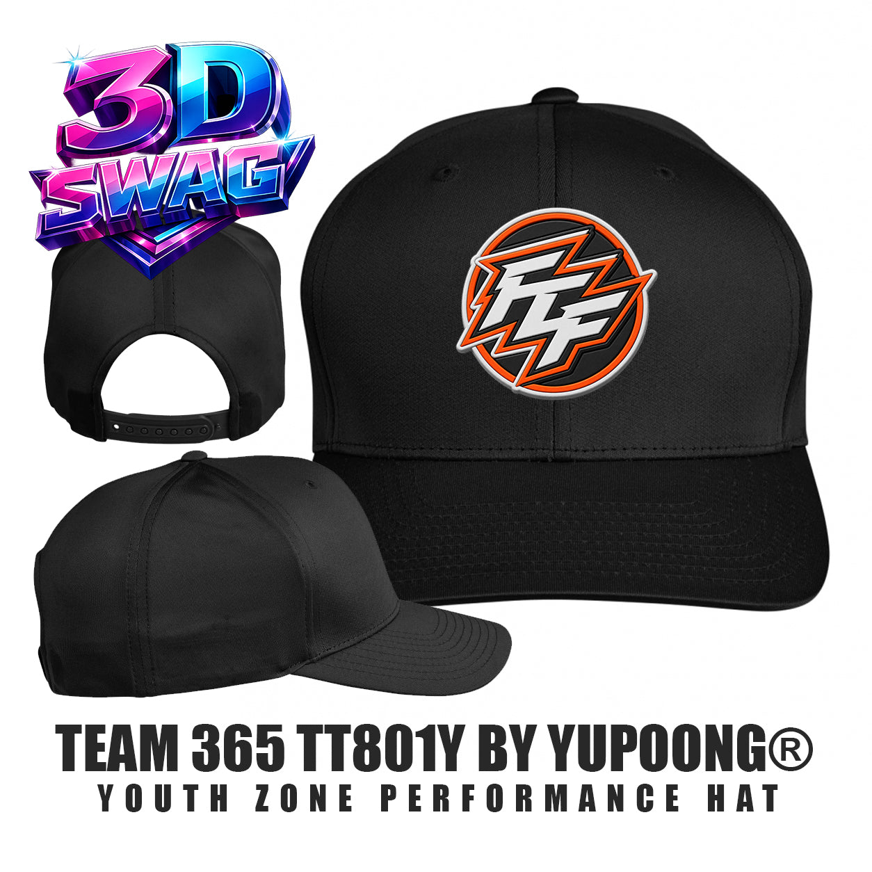 FCF Flight Baseball - Team 365 TT801Y Youth Yupoong® Zone Performance Cap