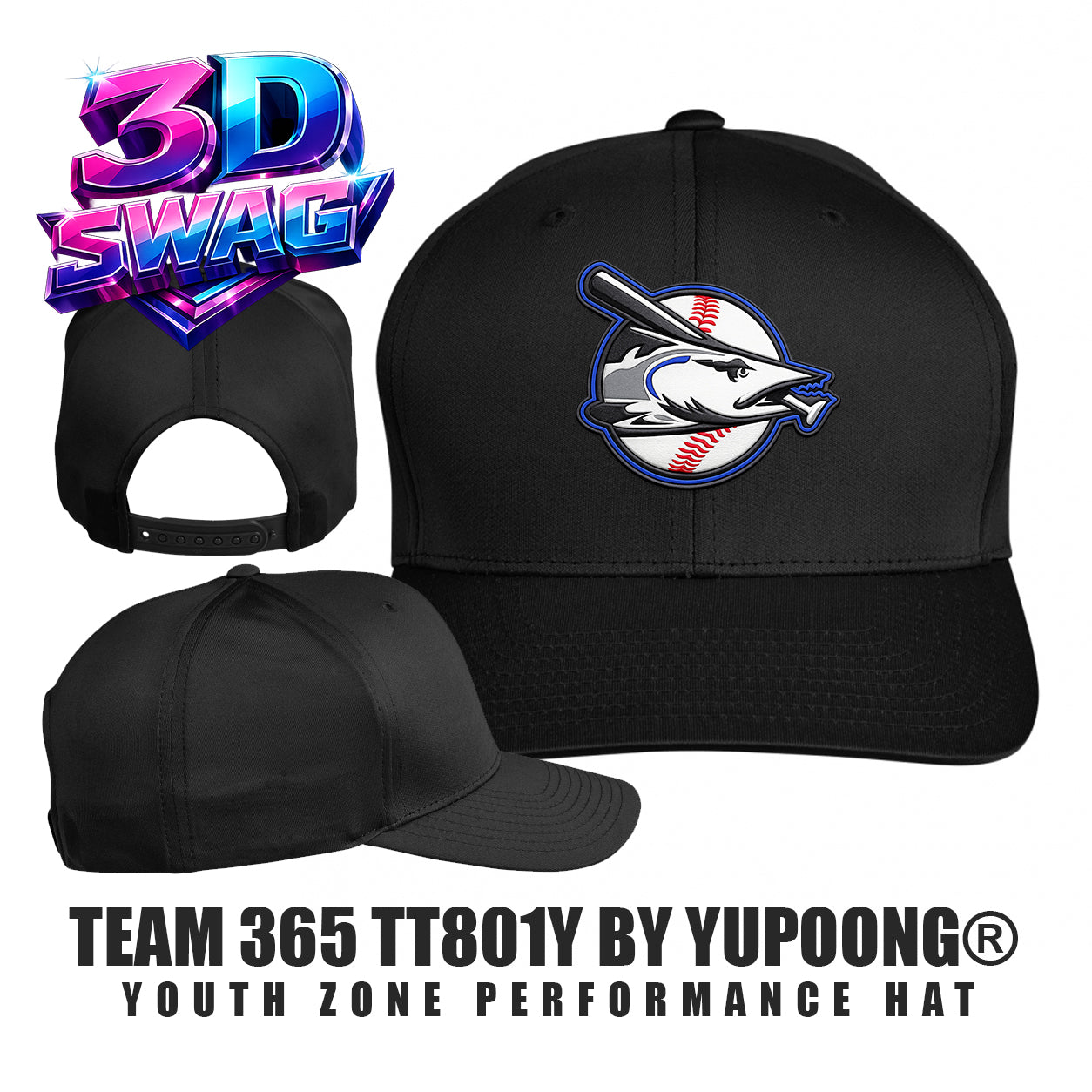 Jax Beach Baseball - Team 365 TT801Y Youth Yupoong® Zone Performance Cap