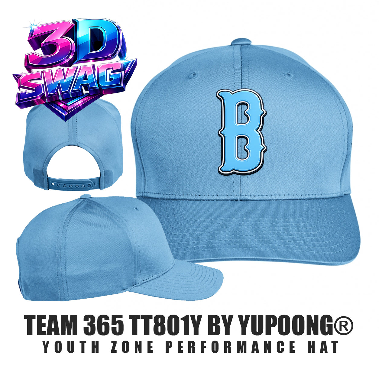 BLUECLAWS- Team 365 TT801Y Youth Yupoong® Zone Performance Cap