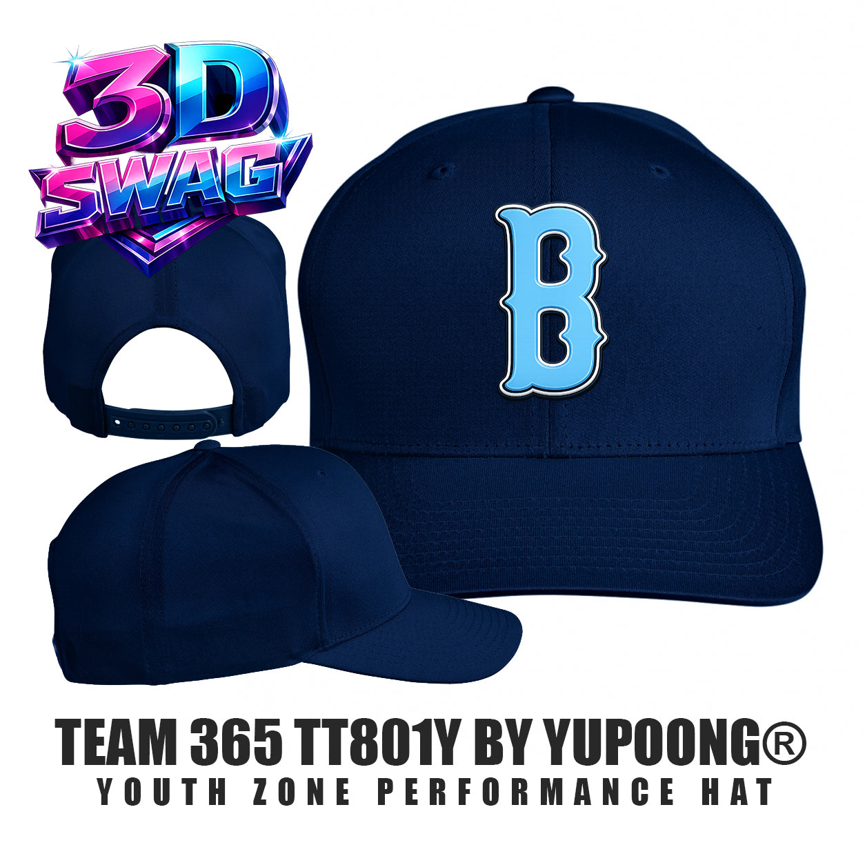BLUECLAWS- Team 365 TT801Y Youth Yupoong® Zone Performance Cap