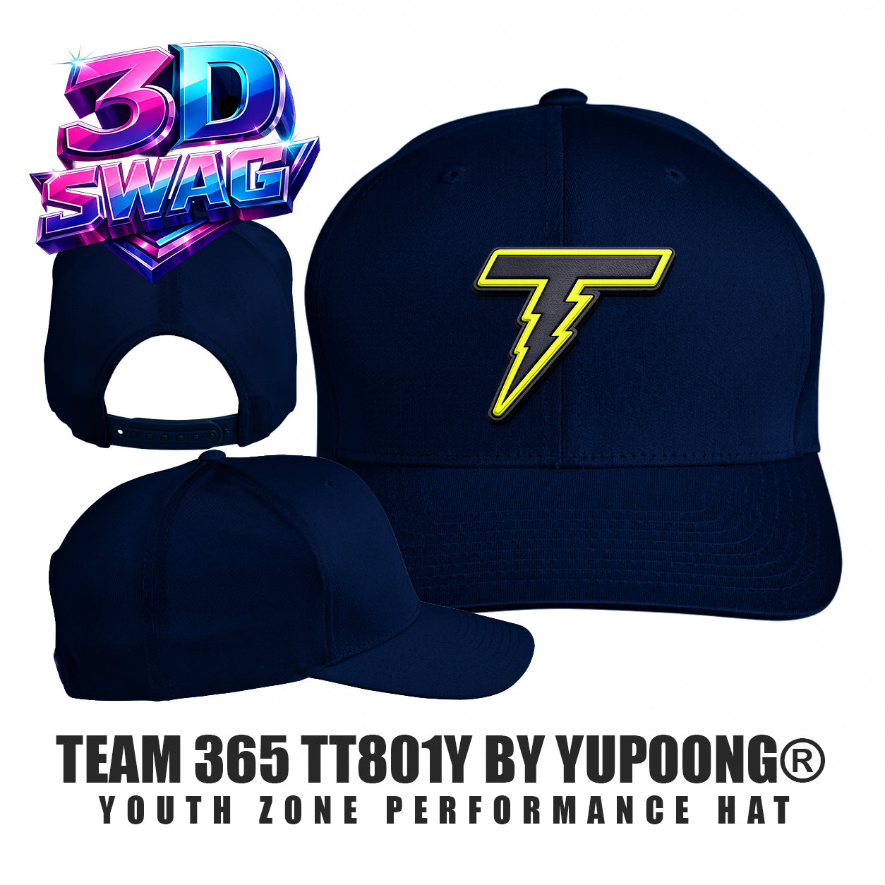 THUNDER - Team 365 TT801Y Youth Yupoong® Zone Performance Cap