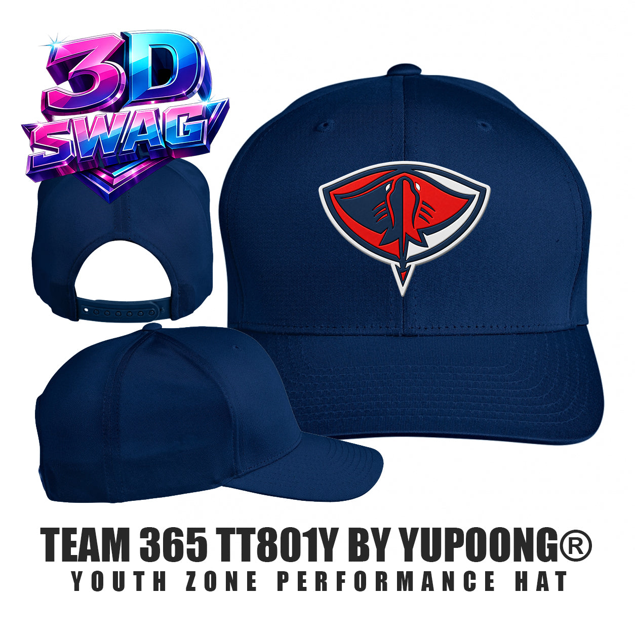 Pasco Stingers Baseball - Team 365 TT801Y Youth Yupoong® Zone Performance Cap