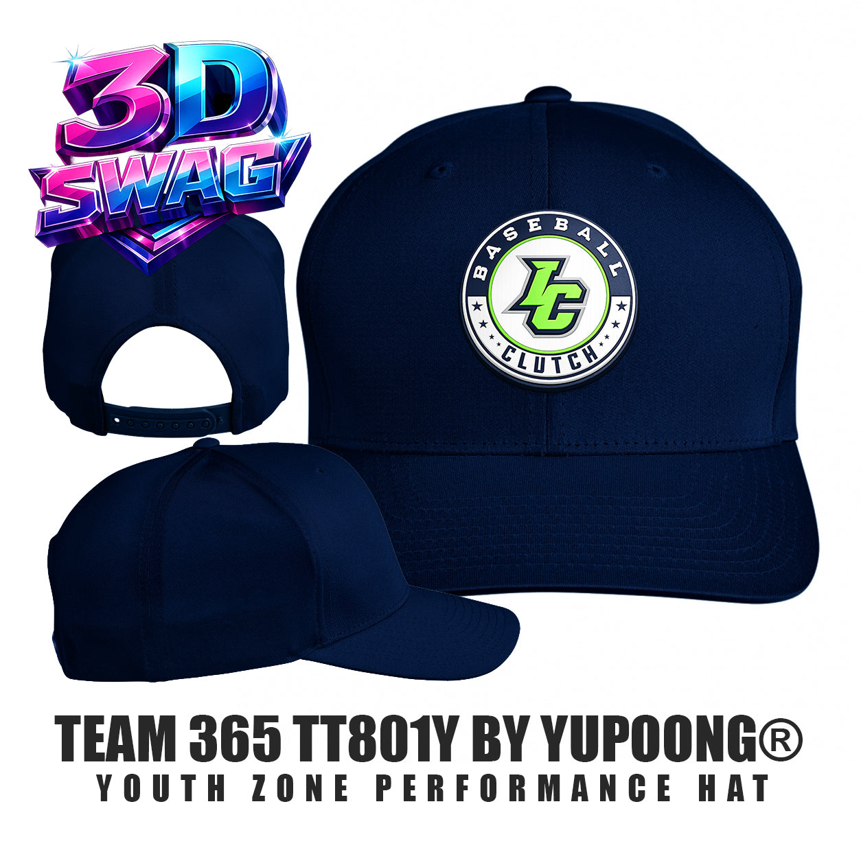 Indy Clutch Baseball - Team 365 TT801Y Youth Yupoong® Zone Performance Cap