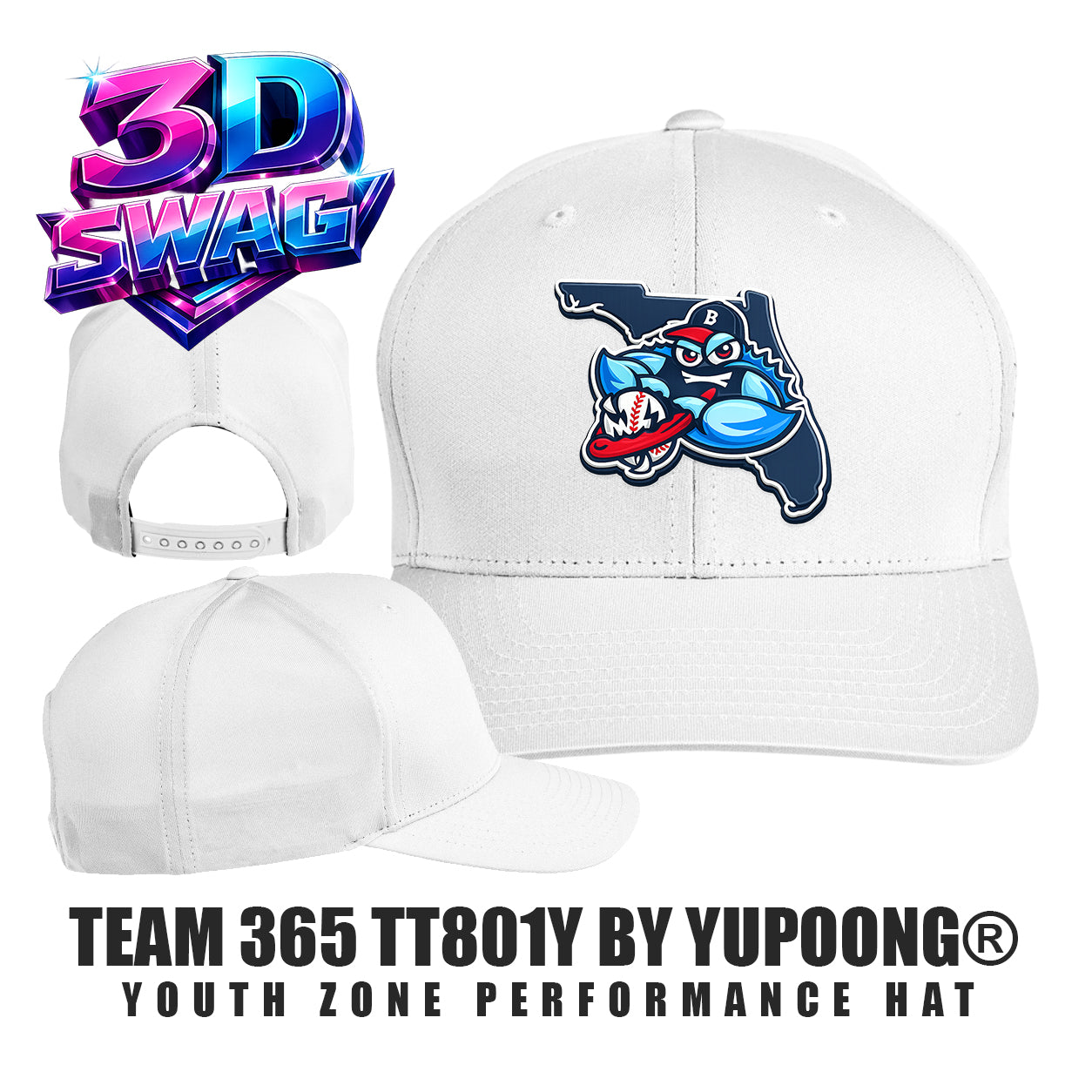 BLUECLAWS- Team 365 TT801Y Youth Yupoong® Zone Performance Cap