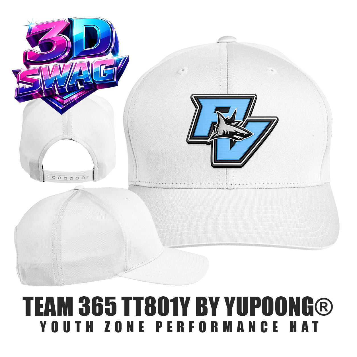 PV SHARKS - Team 365 TT801Y Youth Yupoong® Zone Performance Cap