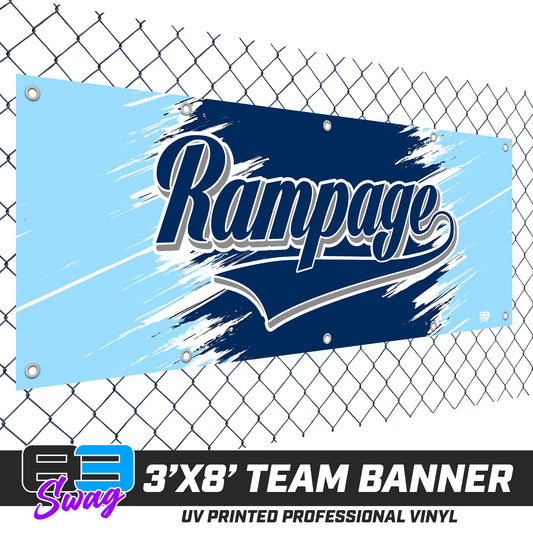 3'x8' Team Vinyl Banner with Roster - Mississippi Rampage 2030 Softball