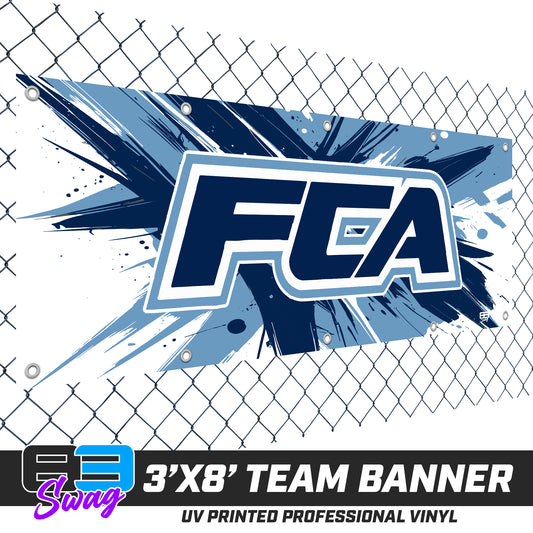 3'x8' Team Vinyl Banner with Roster - FCA BASEBALL 2026 VERSION