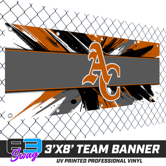 3'x8' Team Vinyl Banner with Roster - ANCIENT CITY REDS 2026 VERSION