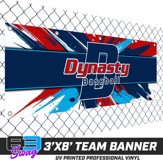3'x8' Team Vinyl Banner with Roster - North Florida Dynasty