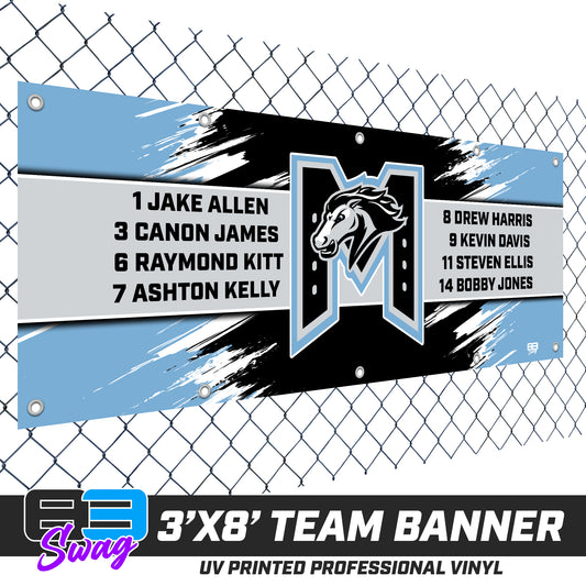 3'x8' Team Vinyl Banner with Roster - MHS Dance