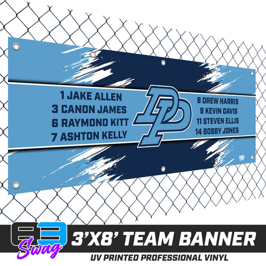 3'x8' Team Vinyl Banner with Roster - Dr Phillips All Stars Baseball