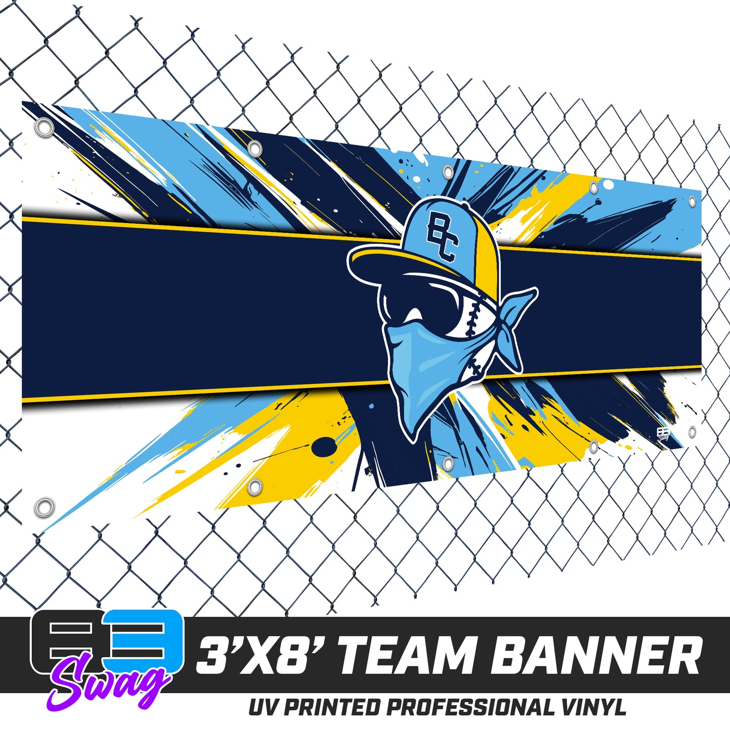 3'x8' Team Vinyl Banner with Roster - Bold City Bandits Baseball 2026 VERSION