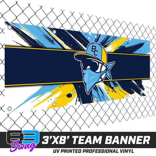 3'x8' Team Vinyl Banner with Roster - Bold City Bandits Baseball 2026 VERSION