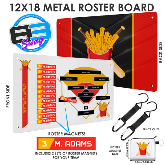 Team Rally Fries Baseball - Custom Team Roster Magnetic Board
