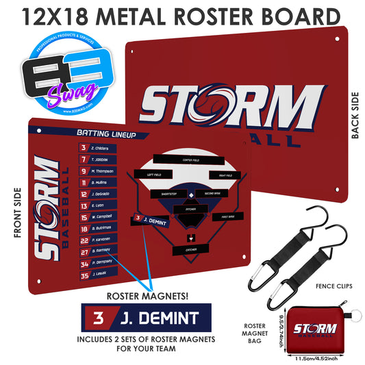 Custom Baseball/Softball Team Roster Magnetic Board - Fleming Island Storm