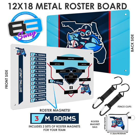 FCA Blueclaws Baseball - Custom Team Roster Magnetic Board