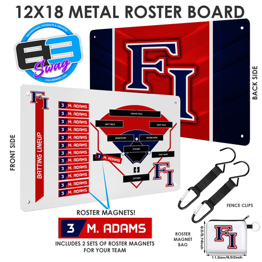 Fleming Island Baseball -  Custom Team Roster Magnetic Board