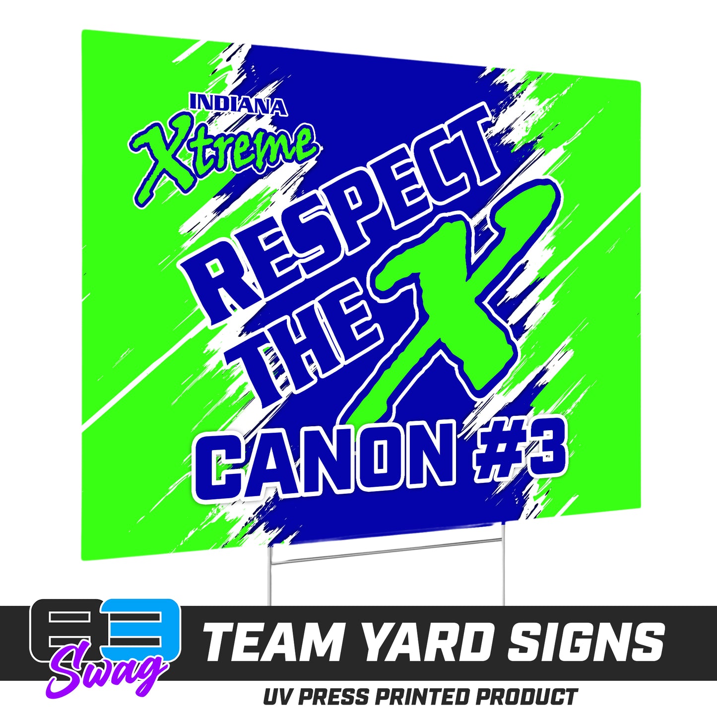 (12 Pack) - 18"x24" Yard Signs w/Stakes - Indiana Xtreme Softball