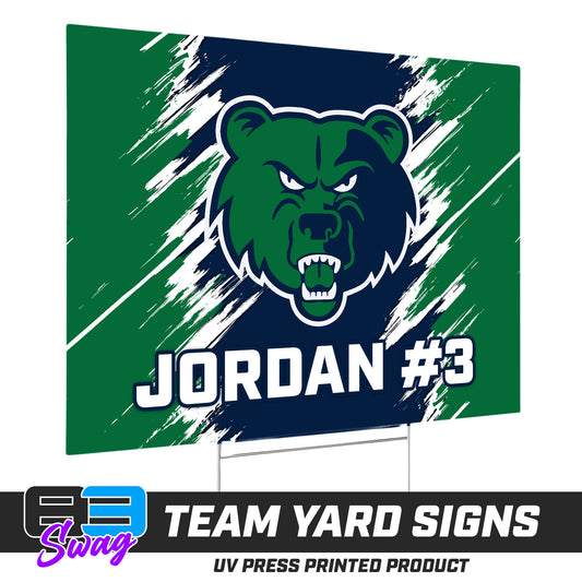 (12 Pack) - 18"x24" Yard Signs w/Stakes - Creekview Grizzlies