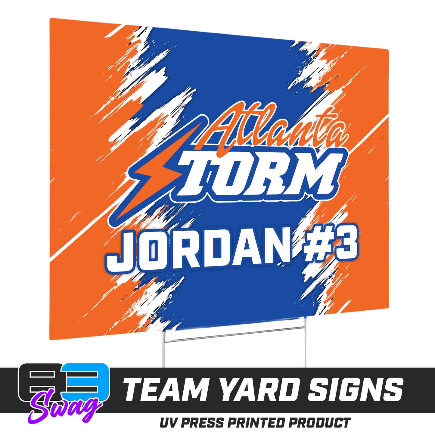 (12 Pack) - 18"x24" Yard Signs w/Stakes - Atlanta Storm